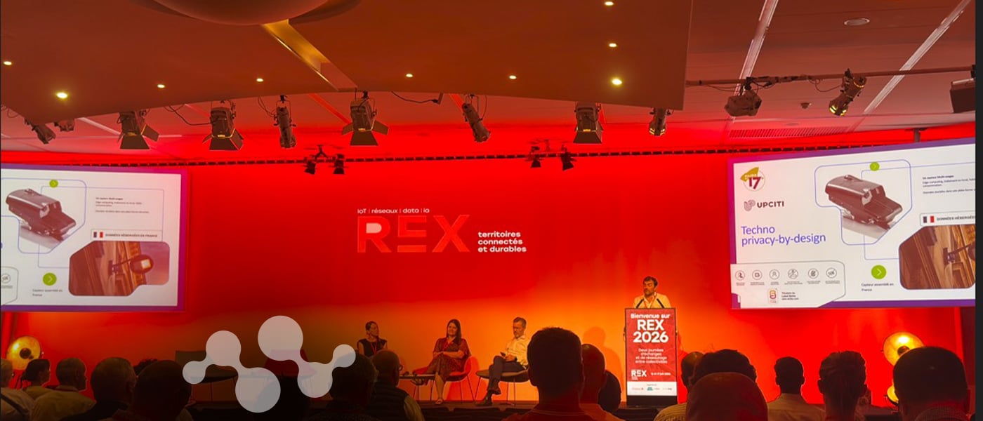 REX TCD 2026 conference stage in Paris featuring IoT and LoRaWAN smart city panel discussion